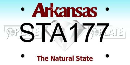 STA177 Arkansas License Plate