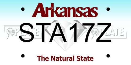 STA17Z Arkansas License Plate