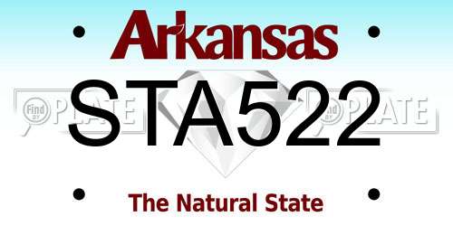 STA522 Arkansas License Plate
