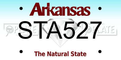 STA527 Arkansas License Plate