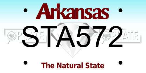 STA572 Arkansas License Plate