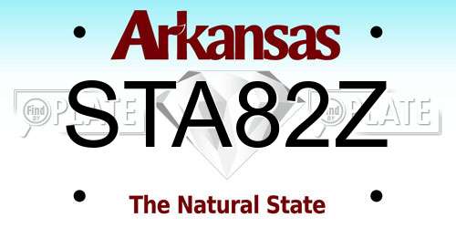 STA82Z Arkansas License Plate
