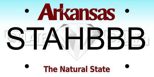 STAHBBB Arkansas License Plate