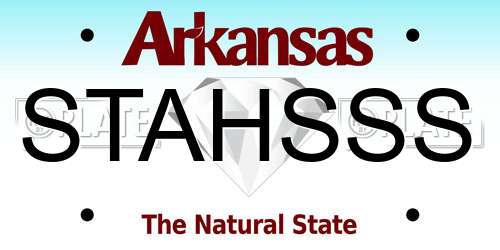 STAHSSS Arkansas License Plate