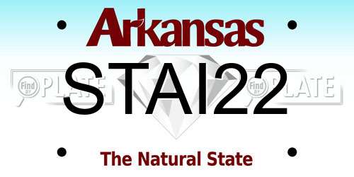 STAI22 Arkansas License Plate
