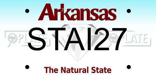 STAI27 Arkansas License Plate