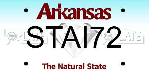 STAI72 Arkansas License Plate