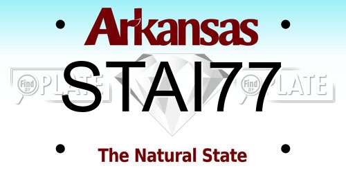 STAI77 Arkansas License Plate