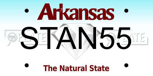 STAN55 Arkansas License Plate