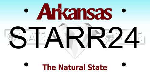 STARR24 Arkansas License Plate