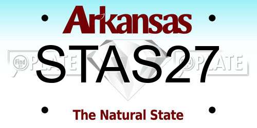 STAS27 Arkansas License Plate