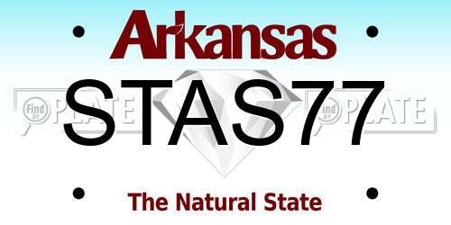 STAS77 Arkansas License Plate