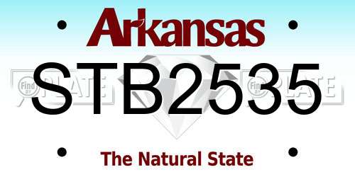 STB2535 Arkansas License Plate