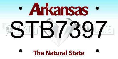 STB7397 Arkansas License Plate