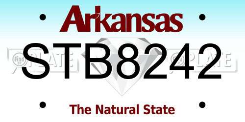 STB8242 Arkansas License Plate