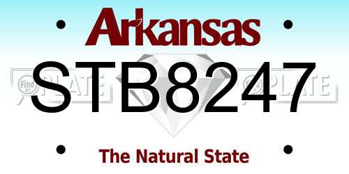 STB8247 Arkansas License Plate