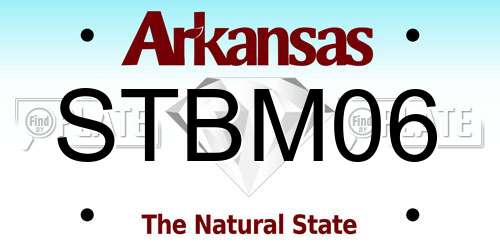 STBM06 Arkansas License Plate