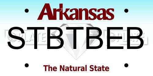 STBTBEB Arkansas License Plate