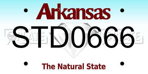 STD0666 Arkansas License Plate