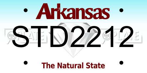 STD2212 Arkansas License Plate