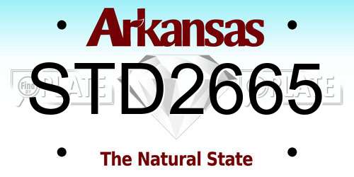 STD2665 Arkansas License Plate