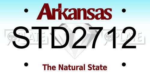 STD2712 Arkansas License Plate