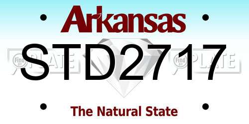 STD2717 Arkansas License Plate
