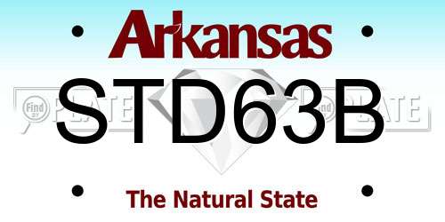 STD63B Arkansas License Plate