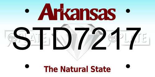STD7217 Arkansas License Plate