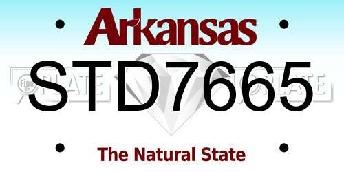 STD7665 Arkansas License Plate