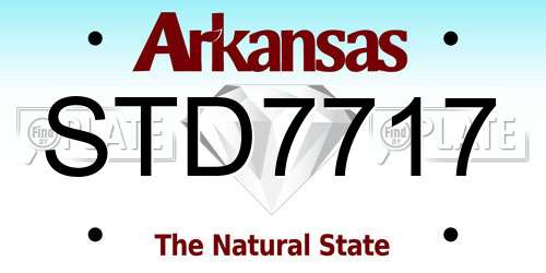 STD7717 Arkansas License Plate