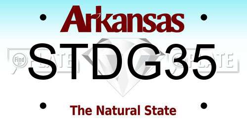 STDG35 Arkansas License Plate