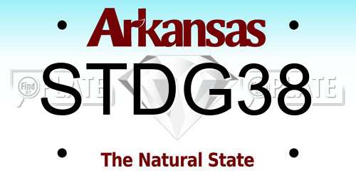 STDG38 Arkansas License Plate