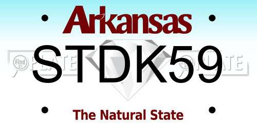 STDK59 Arkansas License Plate