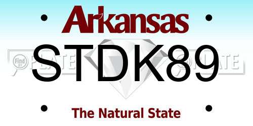 STDK89 Arkansas License Plate