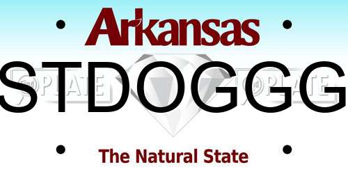 STDOGGG Arkansas License Plate