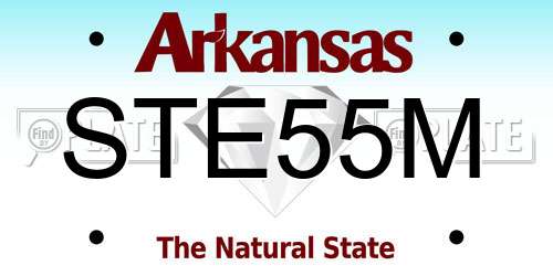 STE55M Arkansas License Plate