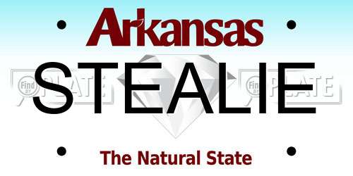 STEALIE Arkansas License Plate