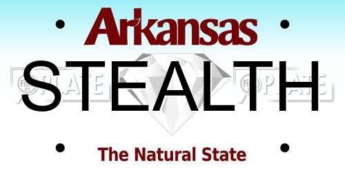 STEALTH Arkansas License Plate