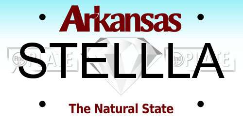 STELLLA Arkansas License Plate