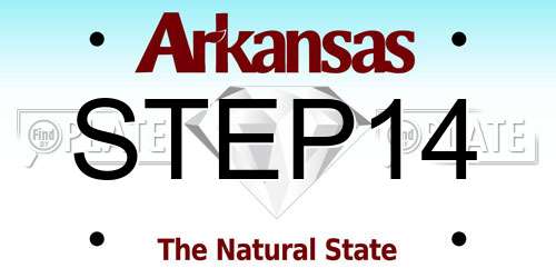 STEP14 Arkansas License Plate