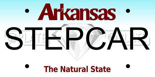 STEPCAR Arkansas License Plate