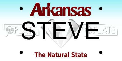 STEVE Arkansas License Plate