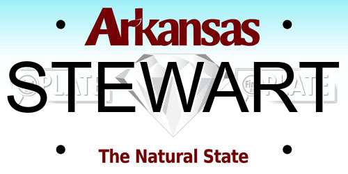 STEWART Arkansas License Plate