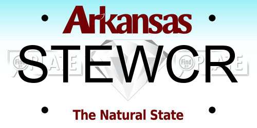 STEWCR Arkansas License Plate