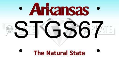 STGS67 Arkansas License Plate