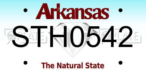 STH0542 Arkansas License Plate