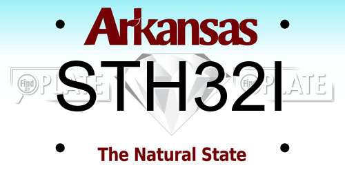 STH32I Arkansas License Plate