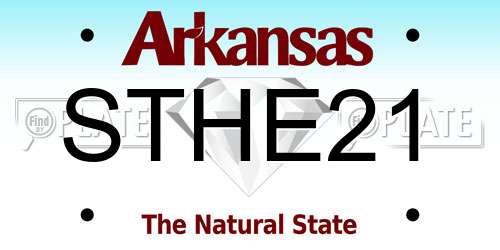 STHE21 Arkansas License Plate