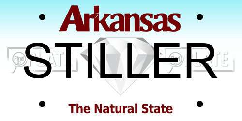 STILLER Arkansas License Plate